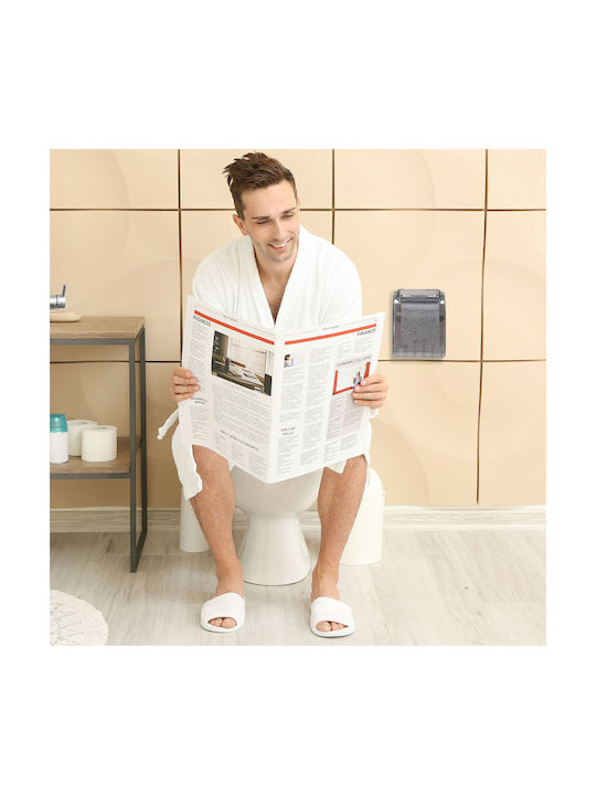 Relaxdays Suport De Hârtie Montat Pe Perete Din Plastic Gri