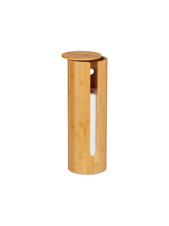 Relaxdays Bamboo Brown Paper Holder 4052025506117