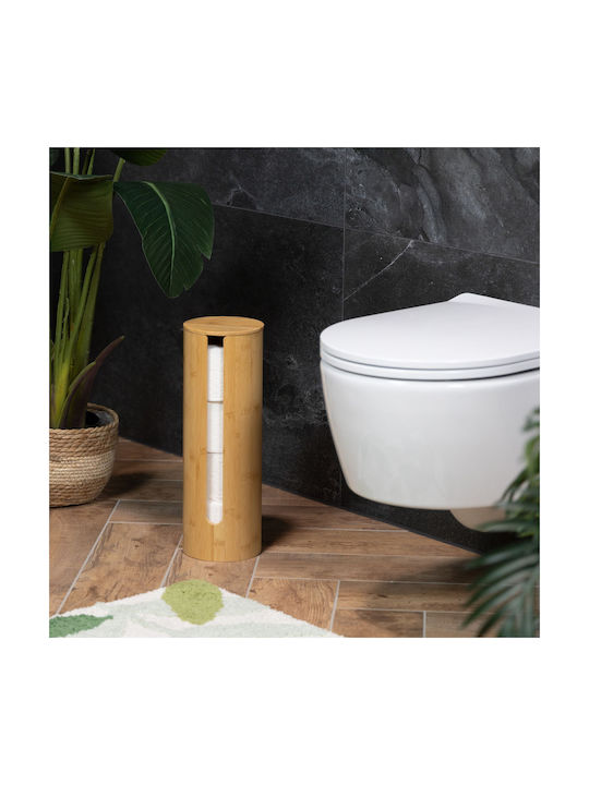 Relaxdays Bamboo Brown Paper Holder 4052025506117