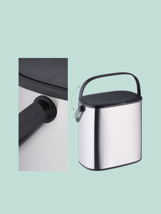 Relaxdays Coș De Baie Inox 5l Gri