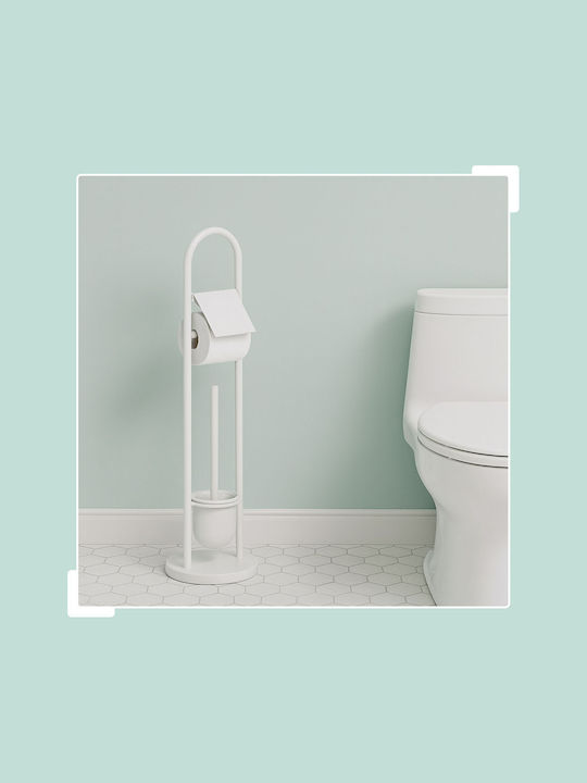 Relaxdays Inox Toilet Brush White