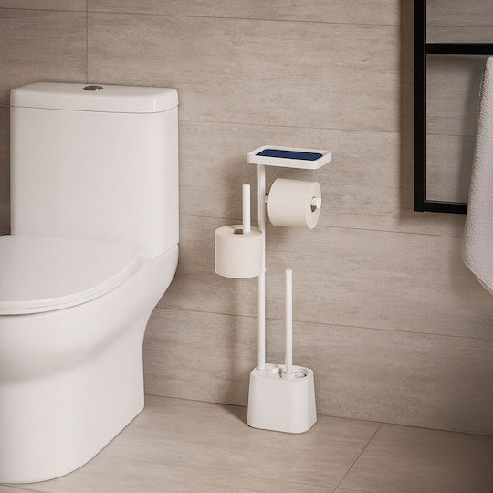 Relaxdays Metal Toilet Brush Black