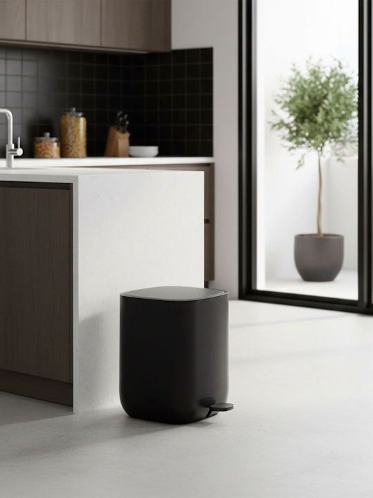 Relaxdays Plastic Bathroom Bin 9l Black
