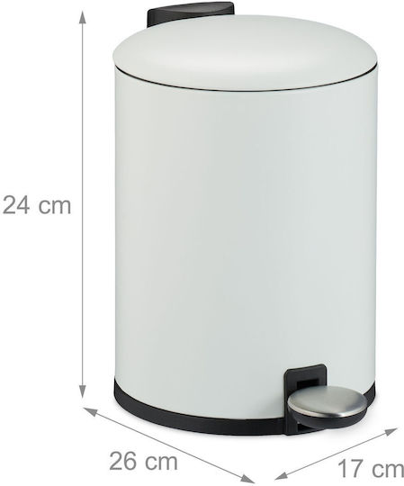 Relaxdays Coș De Baie Din Plastic 3l Alb