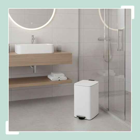 Relaxdays Kunststoff Badezimmer Behälter 30lt Weiß