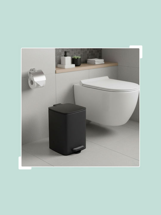 Relaxdays Kunststoff Badezimmer Behälter 12l Schwarzes