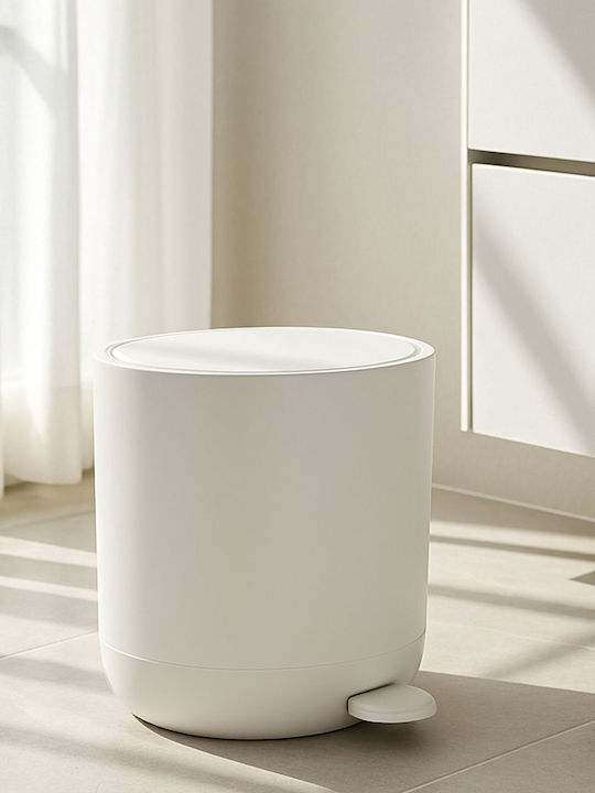 Relaxdays Kunststoff Badezimmer Behälter 7lt Weiß