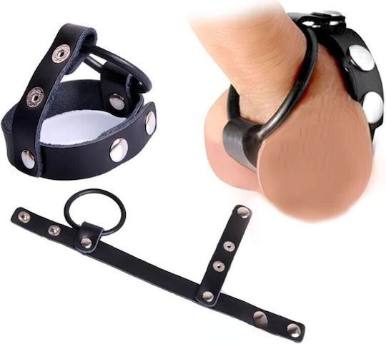 Ophelia's Dream Toys Adjustable Cock & Ball Strap Ring – Black 10jjh-006