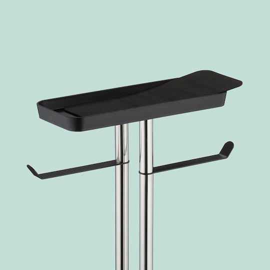 Relaxdays Relaxdays Badezimmerzubehör-Set Inox Schwarz