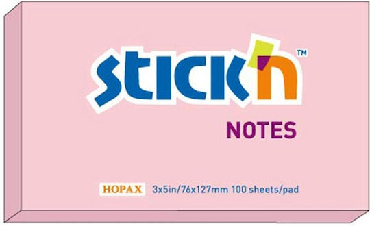 Hopax Notițe Autocolante 76 X 127 Mm 100 Foi Stick'n Roz Pastel