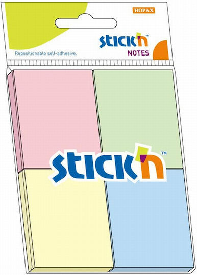 Hopax Notițe Autocolante 38 X 51 Mm Set 4 X 50 Foi Stick'n 4 Culori Pastelate