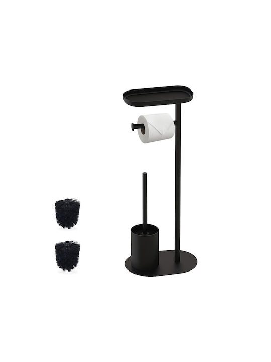 Relaxdays Set Accesorii Baie Metalic Negru