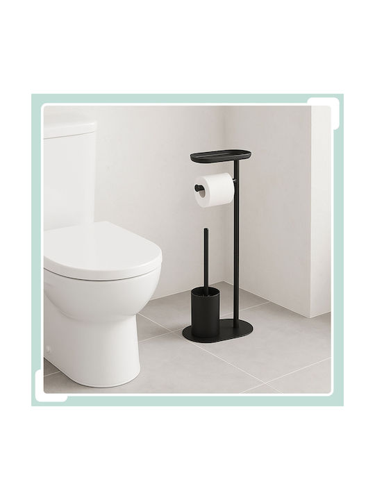 Relaxdays Set Accesorii Baie Metalic Negru