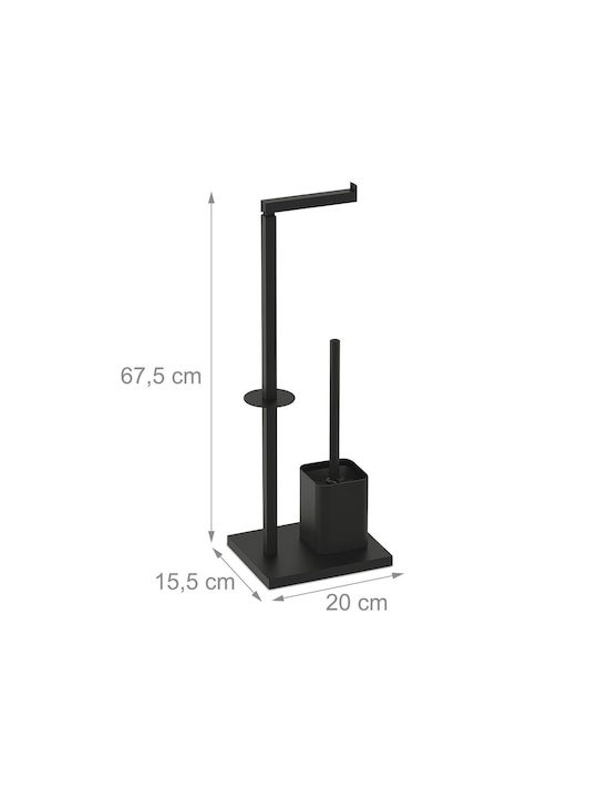 Relaxdays Metal Black Bathroom Accessory Set