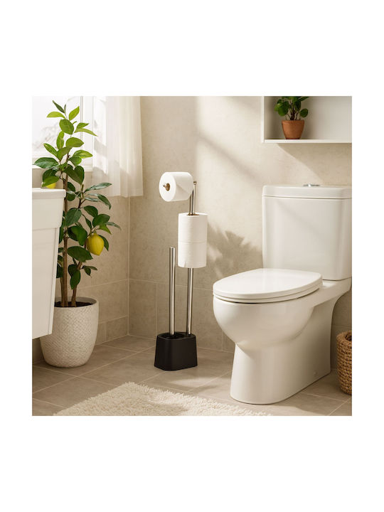 Relaxdays Σετ Αξεσουάρ Μπάνιου Inox Μαύρο