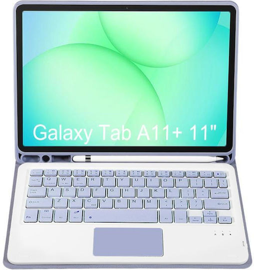 Flip Cover cu Tastatură Violet (Samsung Galaxy Tab A11 Plus)
