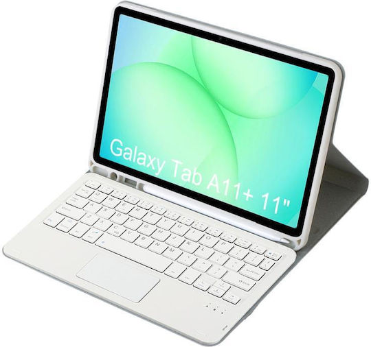 Flip Cover με Πληκτρολόγιο Γκρι (Samsung Galaxy Tab A11 Plus)