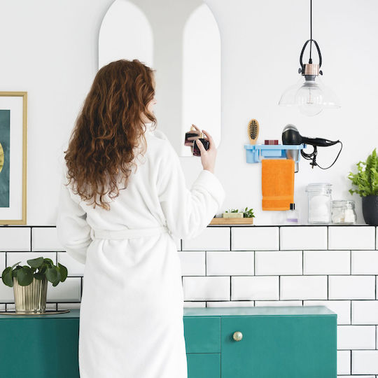 Relaxdays Wall Mounted Bathroom Shelf Plastic 30x10.5x9cm White