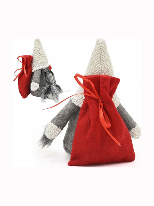 Decorative Gray Plastic Christmas Santa 15x10x9cm