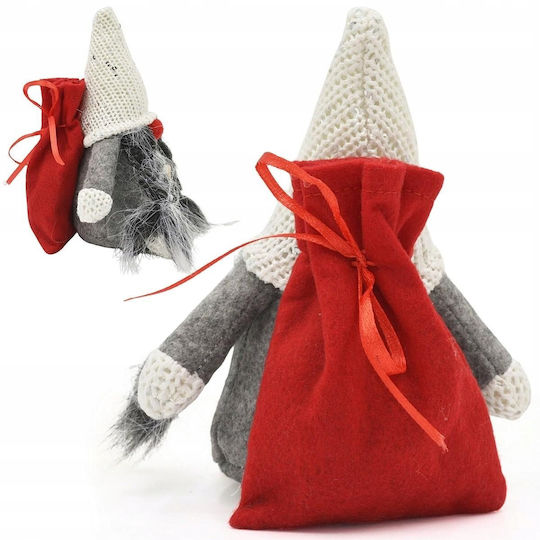 Decorative Gray Plastic Christmas Santa 15x10x9cm