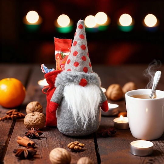 Decorative Gray Plastic Christmas Santa 20x11x10cm
