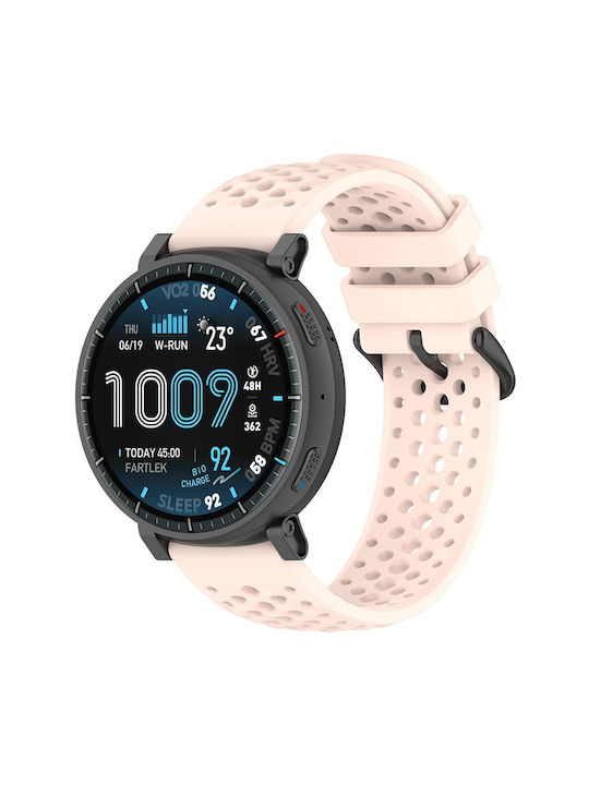 Techsuit W083 Silikonarmband Rosa (Universelles Uhrenarmband 22mm)