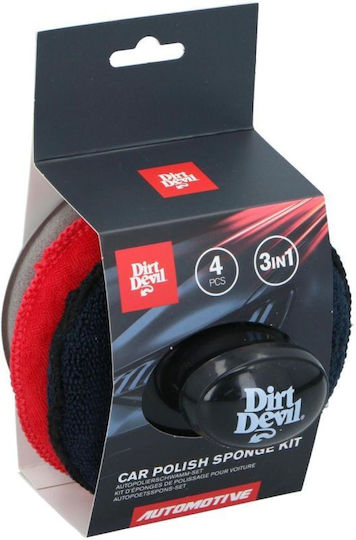 Set Aus Polierschwämmen 3 Stück 12,5 cm Dirt Devil Schwarz