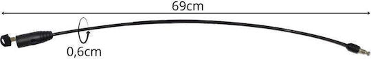 Bike Lock Key 0.6x65cm Black Xqmax Black