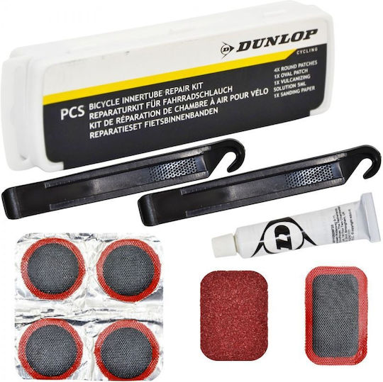Комплект За Ремонт На Гуми Кръпки Лепило 9 Броя Кутия Dunlop