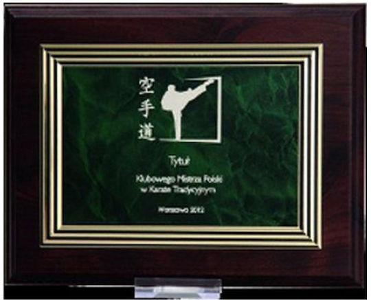 Plastic Diplom Engraving Auf Einer Goldplatte