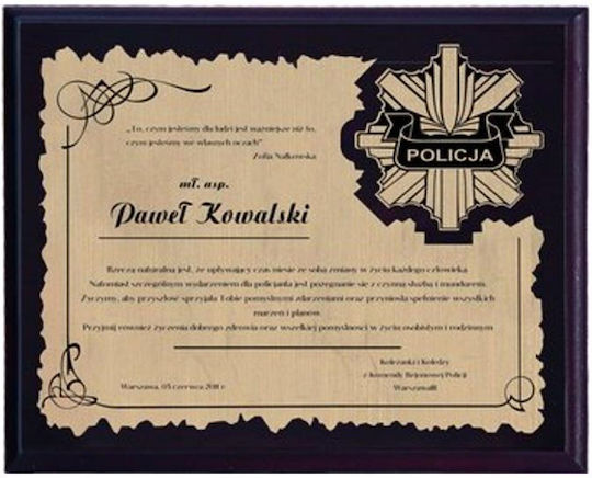 Plastic Diploma Laminate Engraving