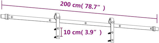 Ușă Glisantă Natural Alb 90 X 210 Cm Lemn Masiv De Pin 3444949 Maro