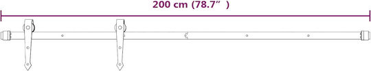 Ușă Glisantă Natur Alb 90 X 210 Cm Lemn Masiv de Pin 3445174 Maro