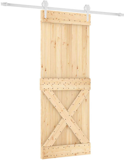 Schiebetür Natürliche Weiße 80 x 210 cm 3445189 Braun