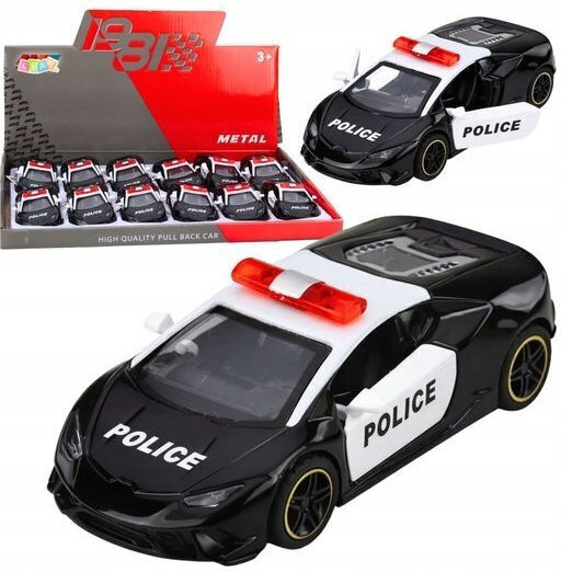 Lean Toys Mașinuță de Poliție Scară 1:43 Pull Back