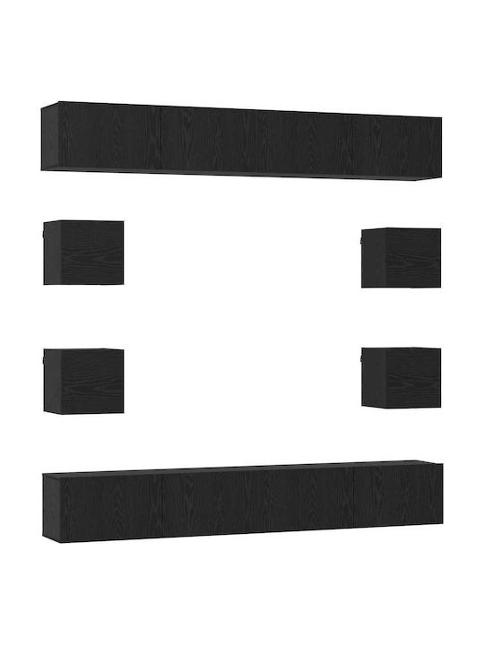 vidaXL Wohnzimmer TV-Einheit Schwarze Eiche M100xB30xH30cm