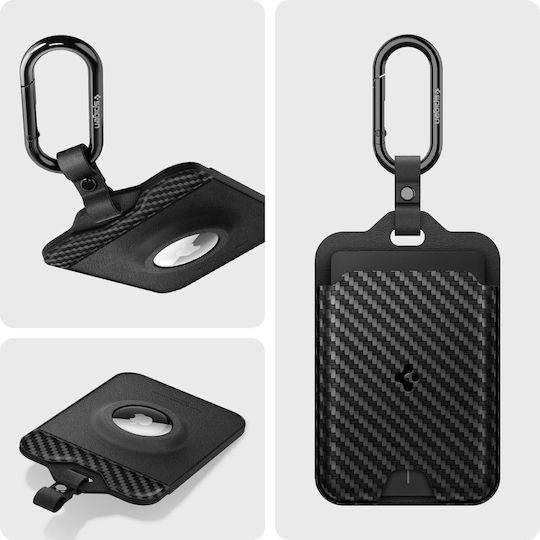 Car Key Case Tesla Spigen to244 Air Fit Card Holder Airtag Slot 2 1 2 Pieces Black Acp08793