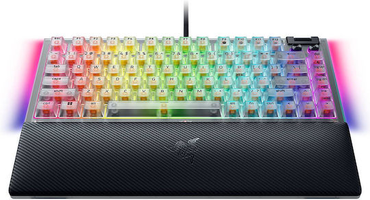 Razer BlackWidow V4 Gaming Mechanical Keyboard 75% with Razer Orange Switches and RGB Lighting English US Phantom White Edition