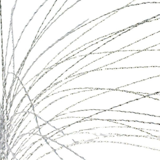 Decorative Spring 117cm Silver Gray Silver