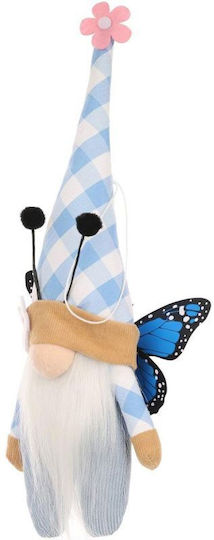 Blue Butterfly Gnome 25cm Spring Decoration Blue