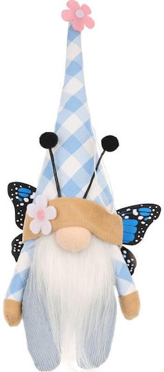 Blue Butterfly Gnome 25cm Spring Decoration Blue