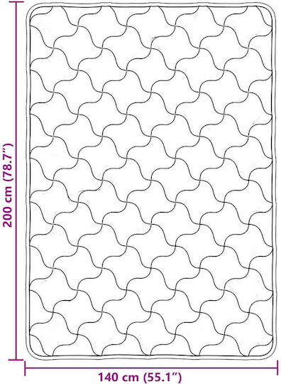 vidaXL Плик За Завивка Единичен 140x220 Черен