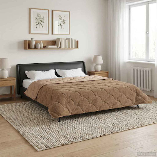 vidaXL Плик За Завивка Двойен 220x240 Taupe