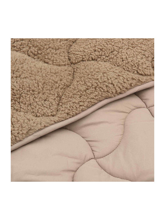 vidaXL Husă Pentru Pilotă Simplă 140x220 Taupe