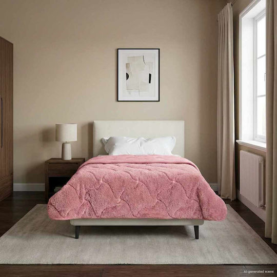 vidaXL Single Duvet Cover 135x200 Pink