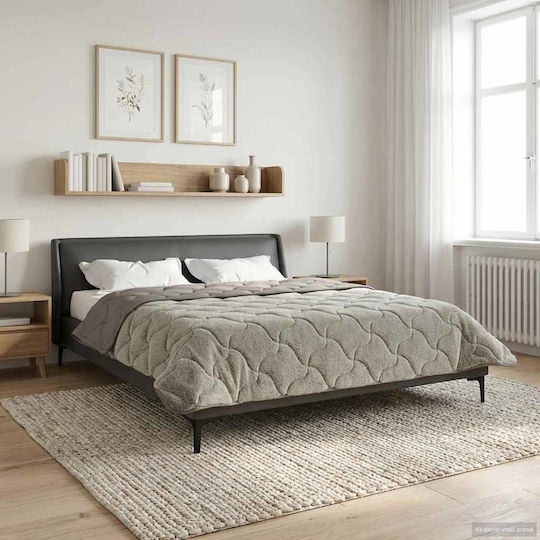 vidaXL Double Duvet Cover 200x220 Light Grey