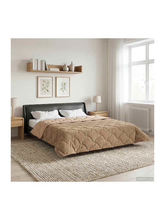 vidaXL Doppelbettbezug 200x200 Taupe