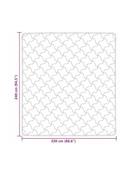 vidaXL Duvet Cover Double 220x240 Black