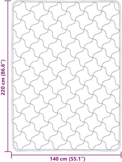 vidaXL Einzelbettbezug 140x220 Beige