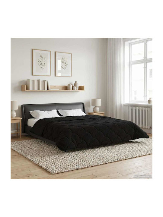 vidaXL Duvet Cover Double 220x240 Black
